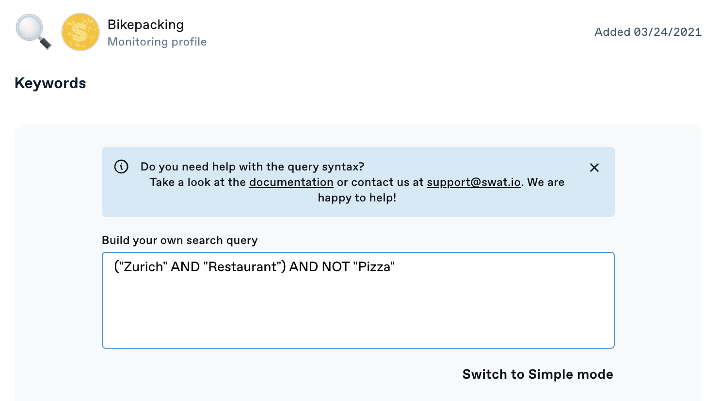 소셜 미디어 키워드 모니터링