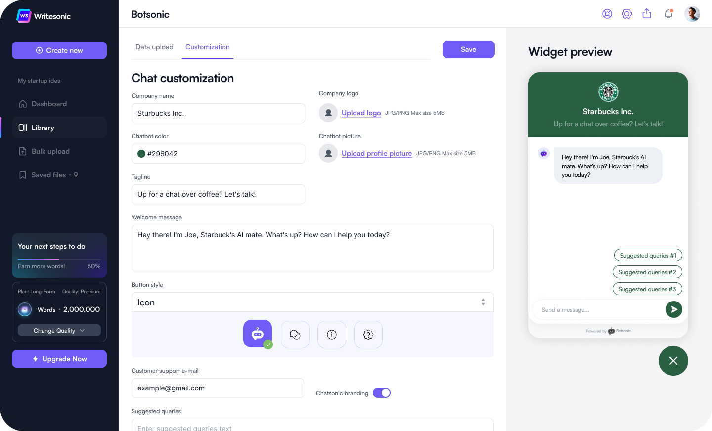 Botsonic – Arten von Chatbots