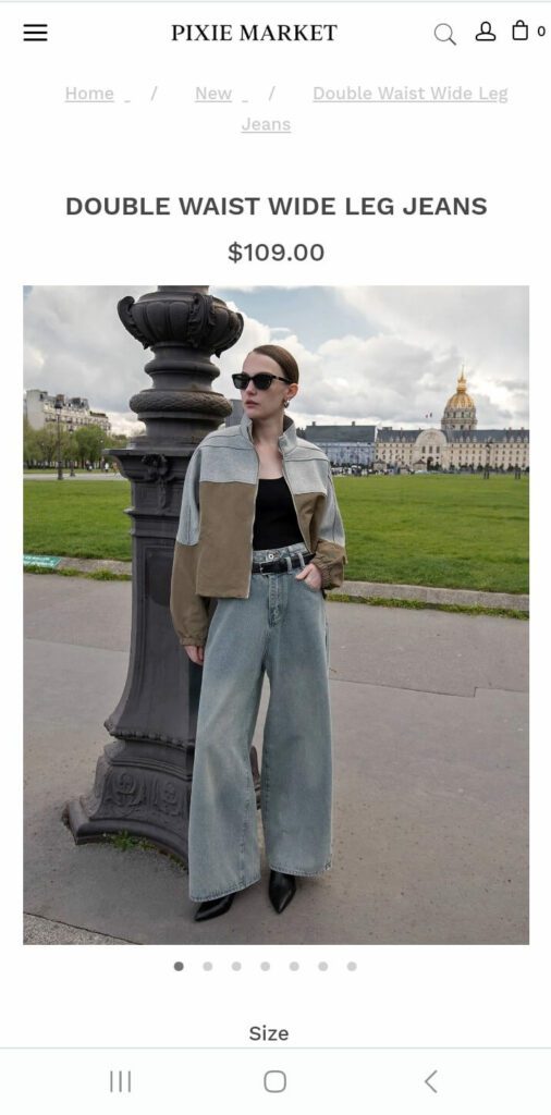 Fotografii din magazinul Pixie Market Shopify optimizate pentru mobil