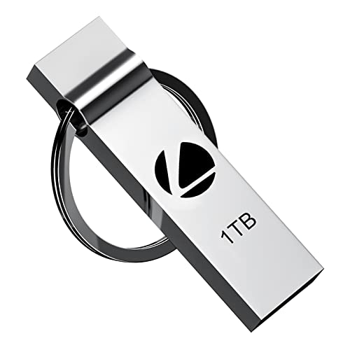 Lucktiger แฟลชไดรฟ์ USB 1TB | ที่เก็บข้อมูลขนาดใหญ่กันน้ำ USB Memory Stick | ไดรฟ์ปากกา Jump Drive แบบพกพาความเร็วสูงมาพร้อมกับแฟลชไดรฟ์พวงกุญแจ, ธัมบ์ไดรฟ์