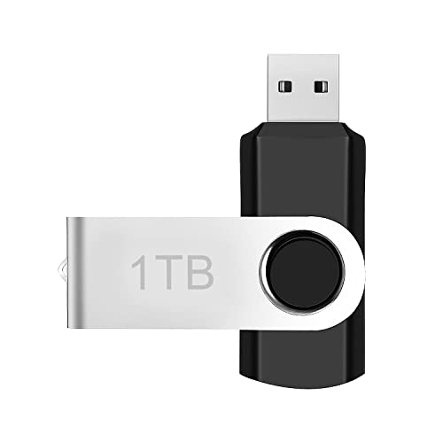 Unidade flash USB 3.0 de 1 TB, pen drives portáteis de 1.000 GB: Memory Stick USB 3.0, armazenamento ultra grande Unidade USB 3.0, unidade de salto de alta velocidade de 1 TB, unidade Zip de design giratório de 1.000 GB para PC/laptop