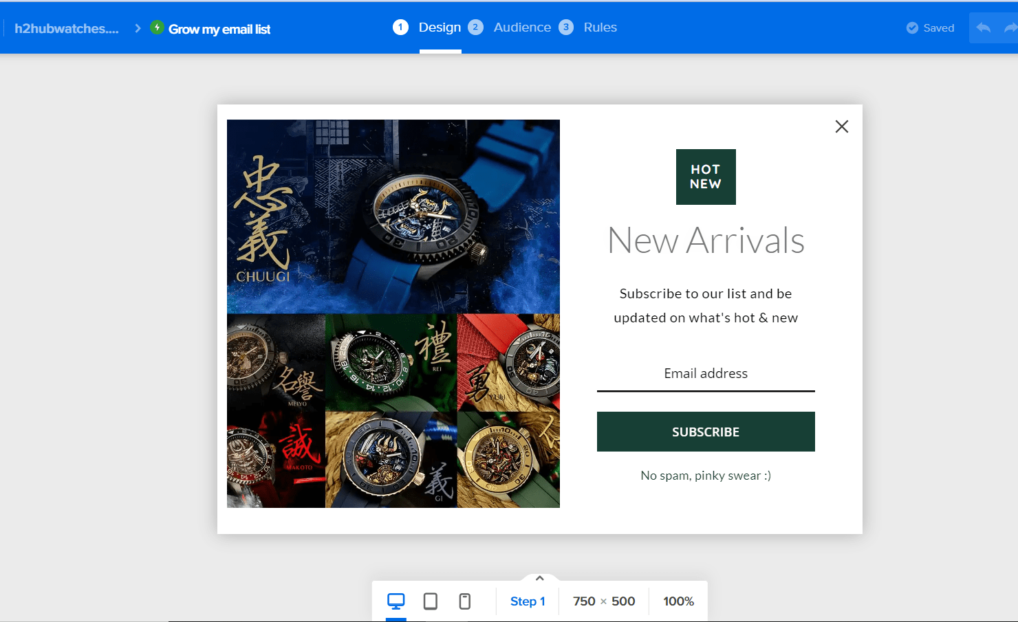 Yeni varış açılır penceresi