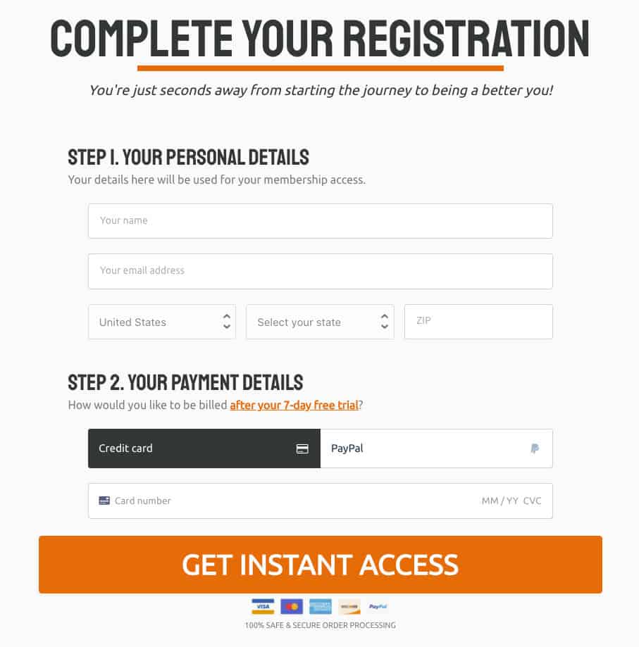 مثال على الخروج من عربة التسوق ThriveCart