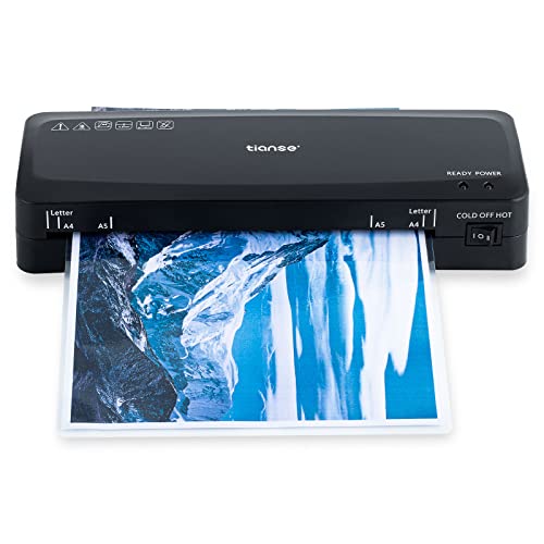TIANSE Plastificatrice, Plastificatrice Termica A4, Sistema Caldo e Freddo per Finitura Professionale, Uso per Casa, Ufficio, Scuola