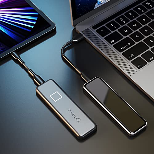 NEWQ Disco rigido esterno biometrico per impronte digitali: disco rigido SSD da 1 TB Piccolo dispositivo di archiviazione portatile flash USB HDD con velocità di trasferimento elevata per laptop Apple e Windows | MAC | computer | iPadPro