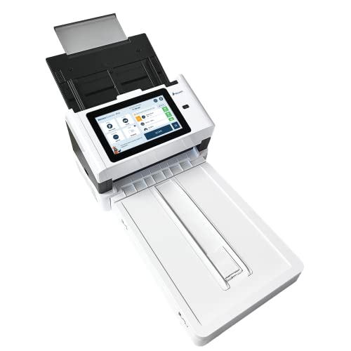 Scanner per documenti Raven Pro Max - Enorme touchscreen, alimentatore fronte/retro a colori ad alta velocità (ADF) + piano combinato, scansione wireless su cloud, WiFi, Ethernet, USB, desktop di casa o ufficio