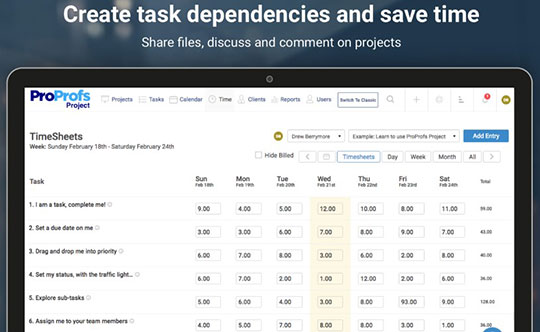 ProProfs-Project-Timesheet-Entry