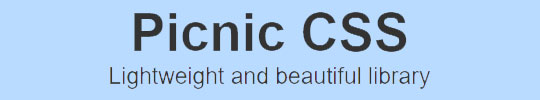 Picnic CSS