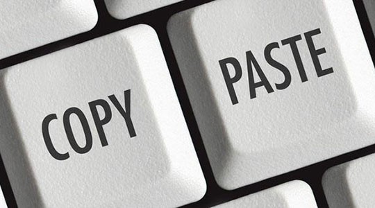 コンテンツの盗用、コピー&ペースト