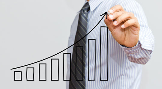 رسم بياني لأعلى كبار المسئولين الاقتصاديين ذوي الرتب العالية