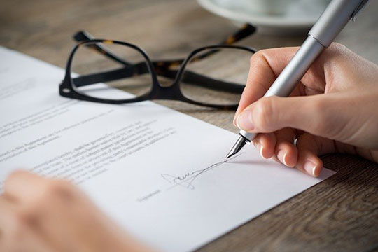 Unterschrift-Schreib-Autorität