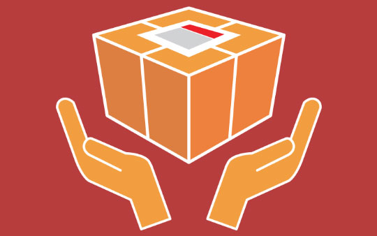 attività di e-commerce di spedizione di pacchi di prodotti