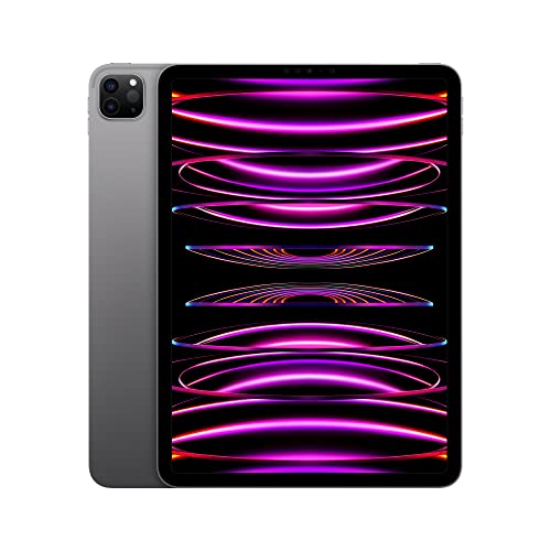 Apple iPad Pro 11 дюймов (4-го поколения): с чипом M2, дисплеем Liquid Retina, 128 ГБ, Wi-Fi 6E, 12-мегапиксельной фронтальной/12-мегапиксельной и 10-мегапиксельной задней камерами, Face ID, аккумулятор на весь день — космический серый