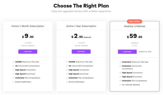 Media-io-Online-UniConverter-プラン