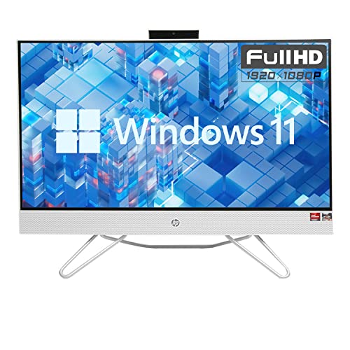 PC desktop All-in-One HP de 23,8”, processador AMD Ryzen 3 5425U (Beats i5-1135G7), 32 GB de RAM, SSD de 1 TB, monitor Full HD Micro-Edge, webcam de privacidade de 720p, combinação de Wi-Fi e Bluetooth, Windows 11 Início