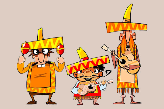 2Dアニメーション漫画のキャラクター