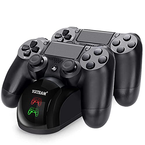 Stacja dokująca do kontrolera PS4, szybkie ładowanie w 1,8 godziny Stacja ładująca PS4, stacja ładująca PS4 z chipem do ładowania wskaźnika LED, stacja ładująca PS4 z dwoma portami USB do ładowarki PS4/PS4 Slim/PS4 Pro