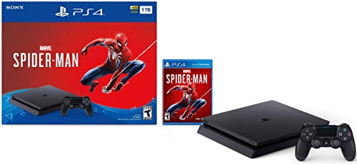 Najnowsza konsola Sony Playstation 4 Slim 1 TB SSD — zestaw Marvel's Spider-Man PS4 z bezprzewodowym kontrolerem DualShock-4