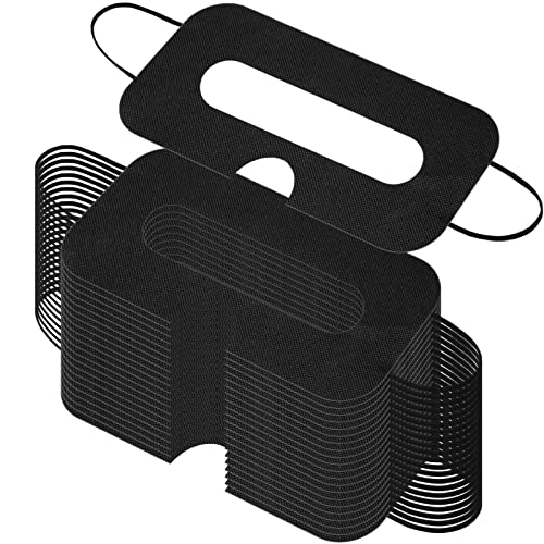 1000 ชิ้นหน้ากาก VR แบบใช้แล้วทิ้งหน้ากากปิดตาระบายอากาศ VR หน้าปกผ้าอนามัยไม่ทอ Universal Gear VR Padding VR Face Mask อุปกรณ์เสริม VR เข้ากันได้กับชุดหูฟังเสมือนจริง (สีดำ)