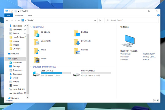 windows-10-เครื่องพีซีเครื่องนี้ของฉัน