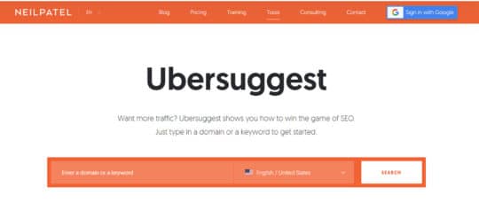 Ubersuggest-Prezentare generală