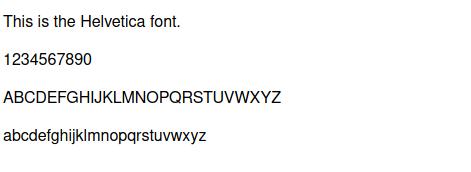 Helvetica フォント