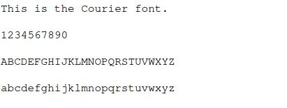 Courier フォント