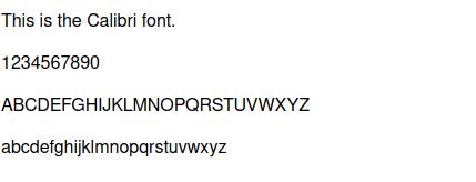 Calibri フォント