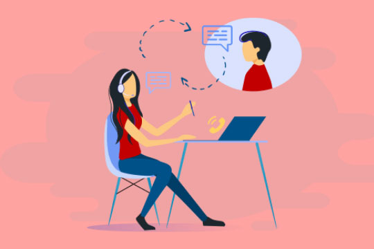 チャットオンラインコミュニケーション仕事アウトソーシングヘルプサポート