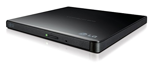 LG GP65NB60 8X USB 2.0 Super Multi 超薄便携式 DVD 刻录机驱动器 +/-RW 外置驱动器，支持 M-DISC - 黑色