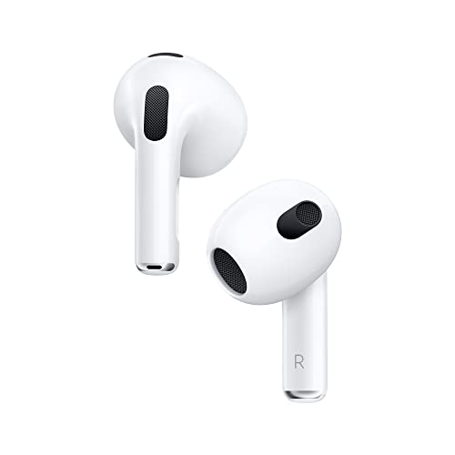 Apple AirPods(第 3 代)无线耳塞,带闪电充电盒。空间音频,防汗防水,长达 30 小时的电池寿命。 iPhone 蓝牙耳机