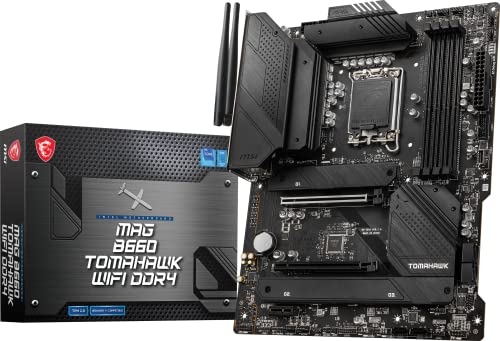 เมนบอร์ดสำหรับเล่นเกม MSI MAG B660 Tomahawk WiFi DDR4 (ATX, 12th Gen Intel Core, ซ็อกเก็ต LGA 1700, DDR4, PCIe 4, 2.5G LAN, สล็อต M.2, Wi-Fi 6)