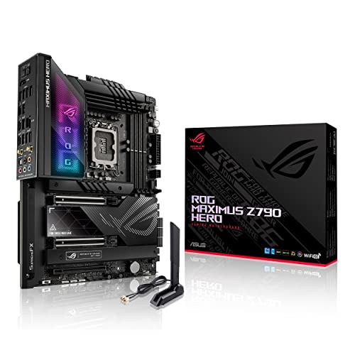 ASUS ROG Maximus Z790 Hero (WiFi 6E) LGA 1700 (Intel13th & 12th Gen) ATX Gaming Motherboard(PCIe 5.0,DDR5,20+1power Stages,2.5Gb LAN, Bluetooth V5.2,2X Thunderbolt 4 Ports,5xM.2, Thunderbolt 4/ USB4)