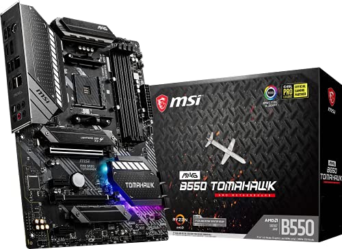 เมนบอร์ดสำหรับเล่นเกม MSI MAG B550 TOMAHAWK (AMD AM4, DDR4, PCIe 4.0, SATA 6Gb/s, M.2, USB 3.2 Gen 2, HDMI/DP, ATX, โปรเซสเซอร์ AMD Ryzen 5000 Series)