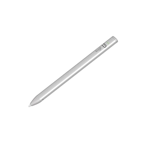 Logitech Crayon Digital Pencil per iPad (iPad con porte USB-C) dotata di tecnologia Apple Pencil, precisione pixel senza ritardi e punta smart dinamica con ricarica rapida USB-C - Argento