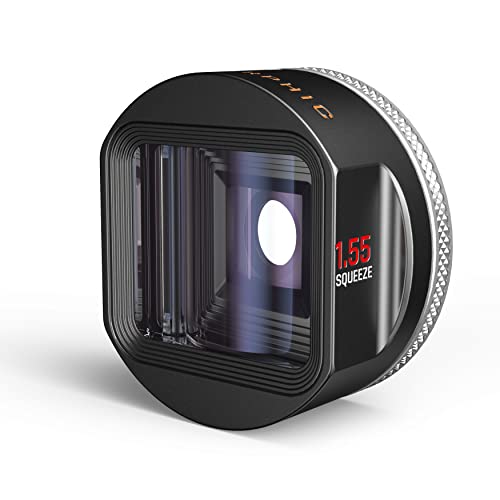 SmallRig 1.55XT Anamorphic Lens untuk iPhone dan Android, Phone Cinematic Filmmaking Lens Phone Camera 2.76:1 Widescreen Ratio Imaging dan Blue Flares Lens oleh Filmic Pro App-3578