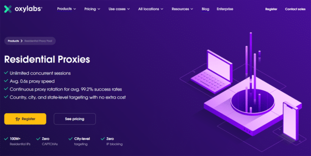 Oxylabs レジデンシャル プロキシ プール