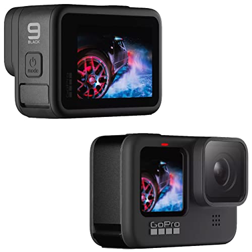 GoPro HERO9 Black - Emballage E-Commerce - Caméra d'action étanche avec écran LCD avant et écrans arrière tactiles, vidéo 5K Ultra HD, photos 20MP, diffusion en direct 1080p, webcam, stabilisation