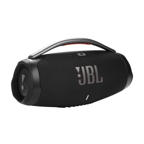 JBL Boombox 3 — przenośny głośnik Bluetooth, potężny dźwięk i monstrualne basy, wodoodporność IPX7, 24 godziny odtwarzania, powerbank, JBL PartyBoost do parowania głośników i ekologiczne opakowanie (czarny)