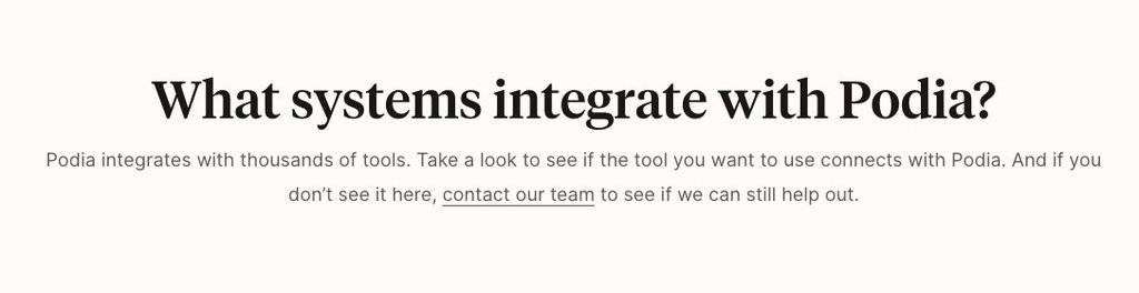 Podia システム統合例 1