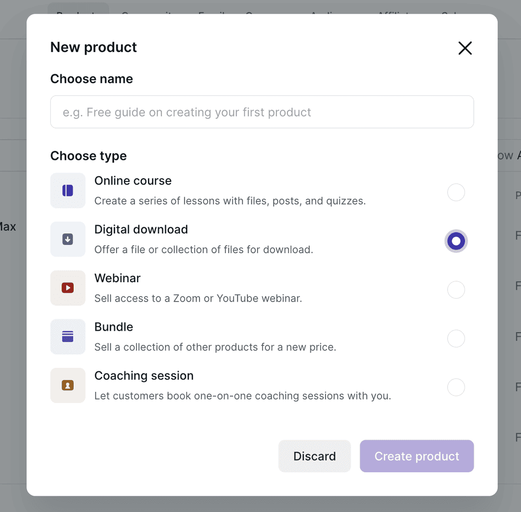 Podia プラットフォームのデジタル製品販売事例 2