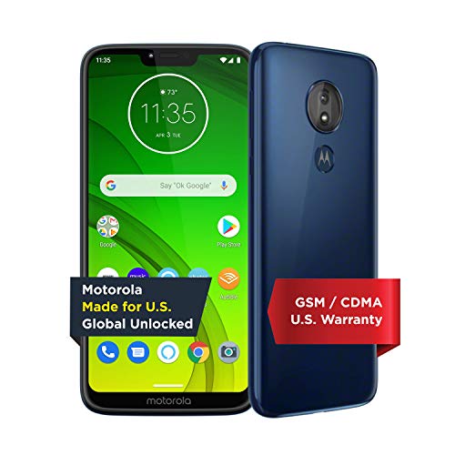 Moto G7 Power mit Alexa Push-to-Talk – entsperrt – 32 GB – Marineblau (US-Garantie) – Verizon, AT&T, T–Mobile, Sprint, Boost, Cricket und Metro