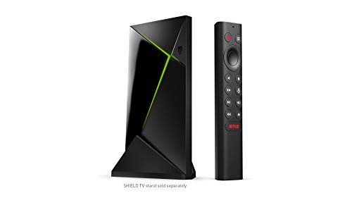 NVIDIA SHIELD Android TV Pro 스트리밍 미디어 플레이어; 4K HDR 영화, 라이브 스포츠, Dolby Vision-Atmos, AI 강화 업스케일링, GeForce NOW 클라우드 게임, Google 어시스턴트 내장, Alexa와 호환