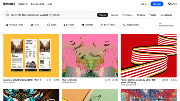 Behance-sito-screenshot