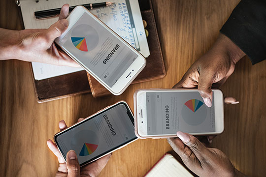 การสร้างแบรนด์-บริษัท-การตลาดดิจิทัล-กลยุทธ์-แผนภูมิวงกลม-สถิติ