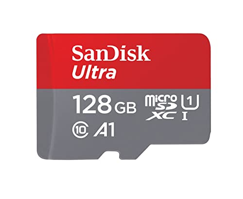 SanDisk 128GB Ultra microSDXC UHS-I Bellek Kartı ve Adaptör - 140MB/s'ye kadar, C10, U1, Full HD, A1, MicroSD Kart - SDSQUAB-128G-GN6MA