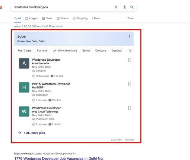 职位列表架构标记