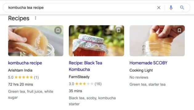 食谱页面架构标记