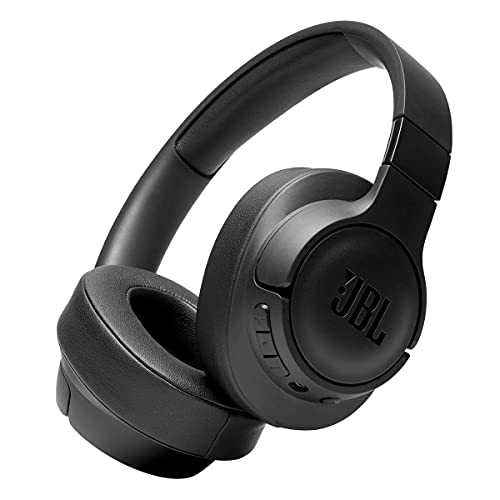 JBL Tune 710BT Wireless Over-Ear - Auriculares Bluetooth con micrófono, batería de 50H, llamadas manos libres, portátiles (negro), mediano
