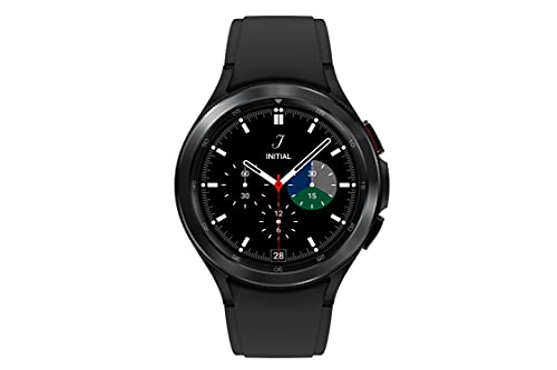 SAMSUNG Galaxy Watch 4 Classic 46 mm Smartwatch mit EKG-Monitor, Tracker für Gesundheit, Fitness, Laufen, Schlafzyklen, GPS-Sturzerkennung und Bluetooth, US-Version, Schwarz